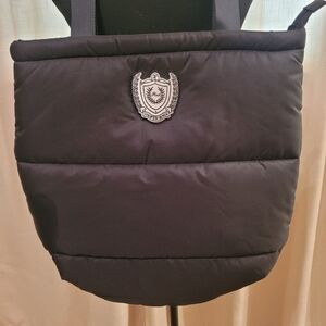 Victoria's Secret, Black Quilted Tote Bag with Crest Logo